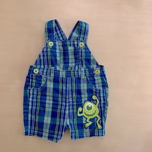 Disney Baby Boy Monsters Inc. Summer Short Overall